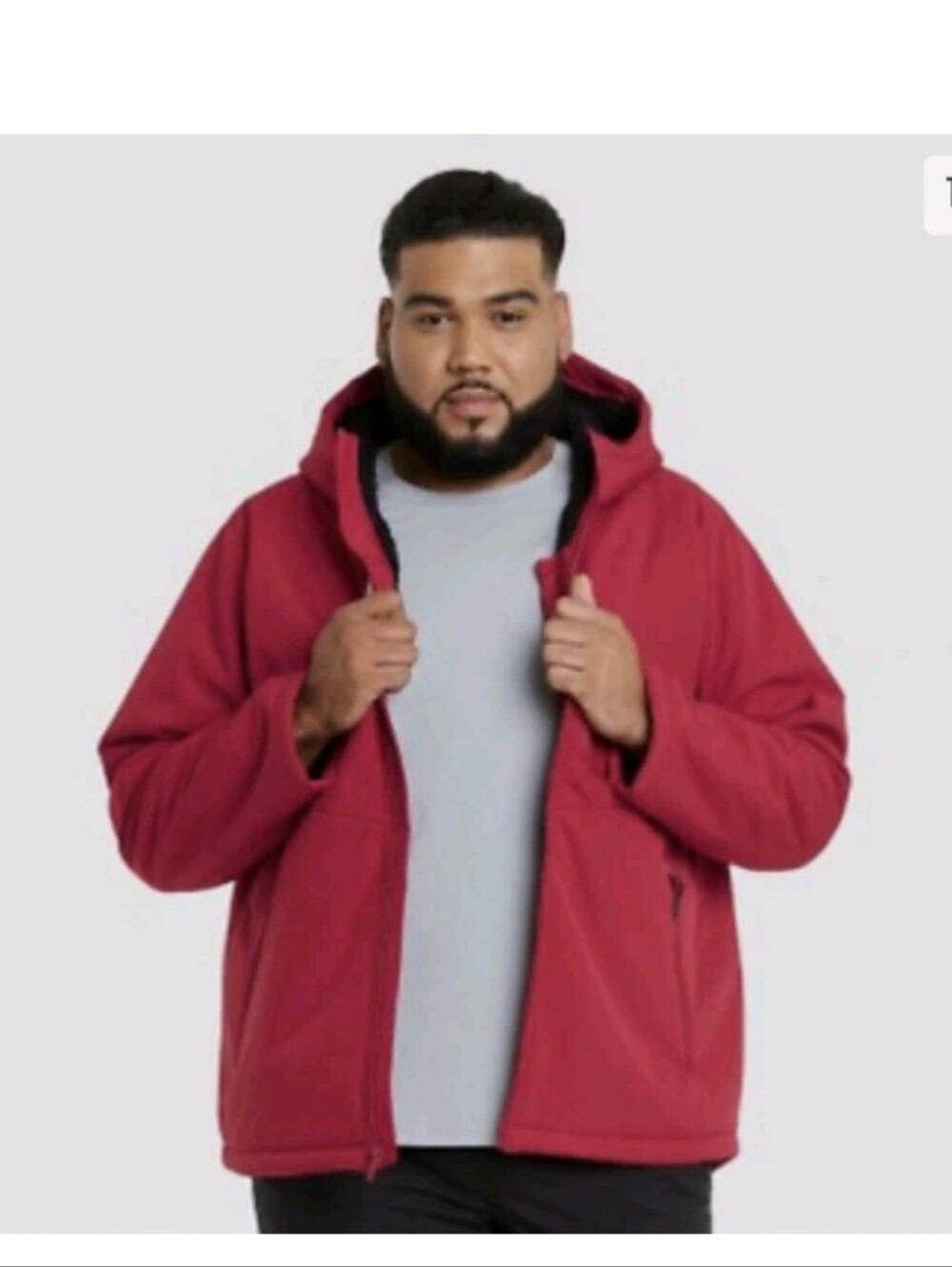 Men's All in Motion Soft-Shell Sherpa Jacket Red Size S MSRP $54